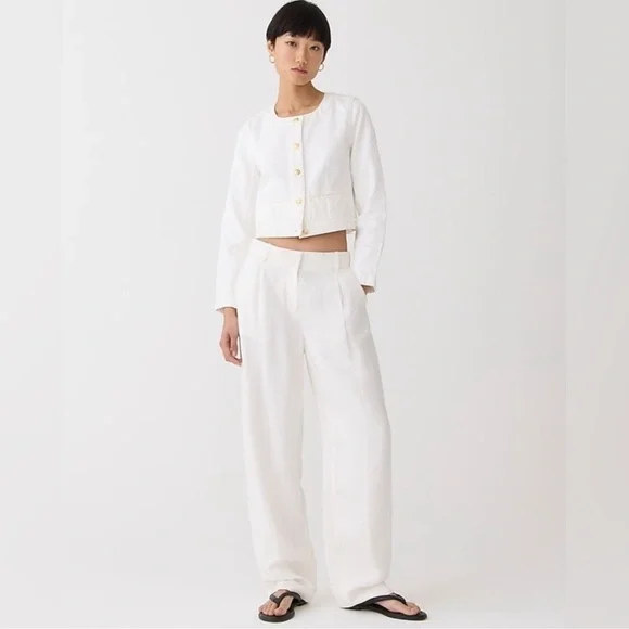 NWT LOUISA LADY JACKET FROM J. Crew. Cropped Button Jacket with Gold Buttons.6 - Picture 3 of 8